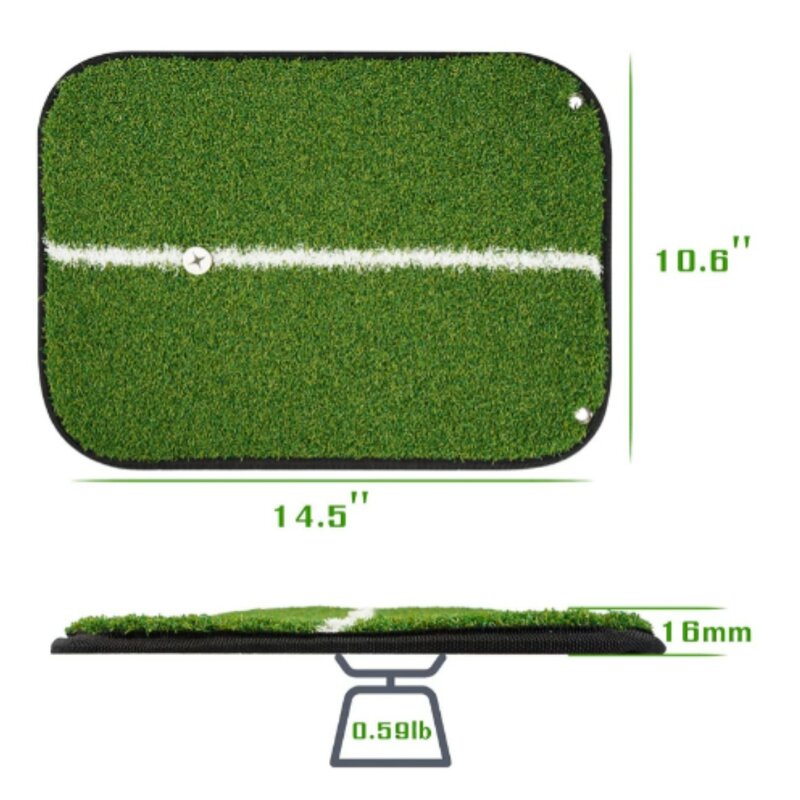 حصير جولف ، حصيرة ضرب الغولف على العشب ، 14.5 "x 10.6" حصيرة ضرب الغولف المصغرة المحمولة ، حصيرة ضرب ملعب الغولف الاحترافية ل G