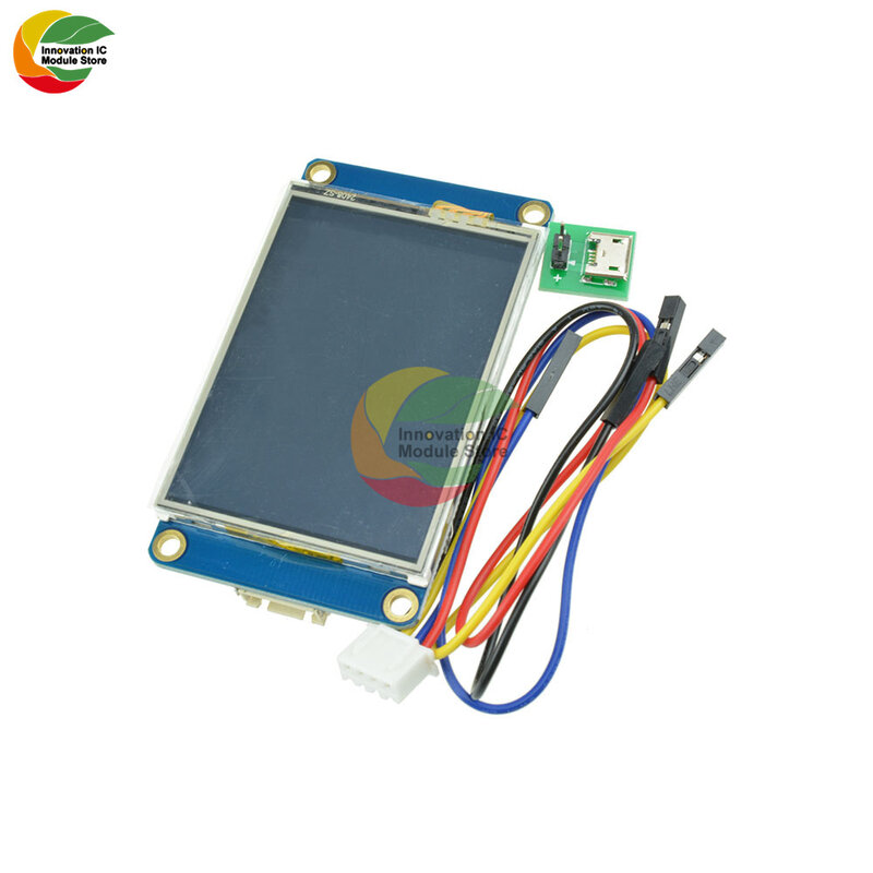 Nextion USART-Módulo de pantalla LCD TFT HMI de 2,4 pulgadas, Panel táctil resistivo de 4 cables para Arduino, 2 A + B + Raspberry Pi, brillo ajustable