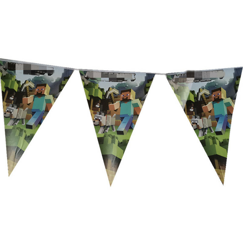 Decoração de festa descartável quente mineração aniversário do casamento das crianças placa de copo de papel banner chapéu superior fontes de festa chá de fraldas