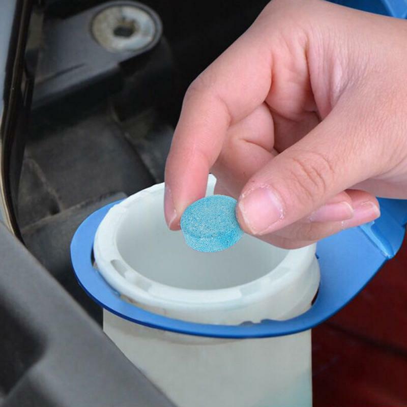 5 pçs azul janela de carro limpeza lavagem super concentrado limpador tablet efervescente tablet mancha removedor carro limpeza ferramentas carro