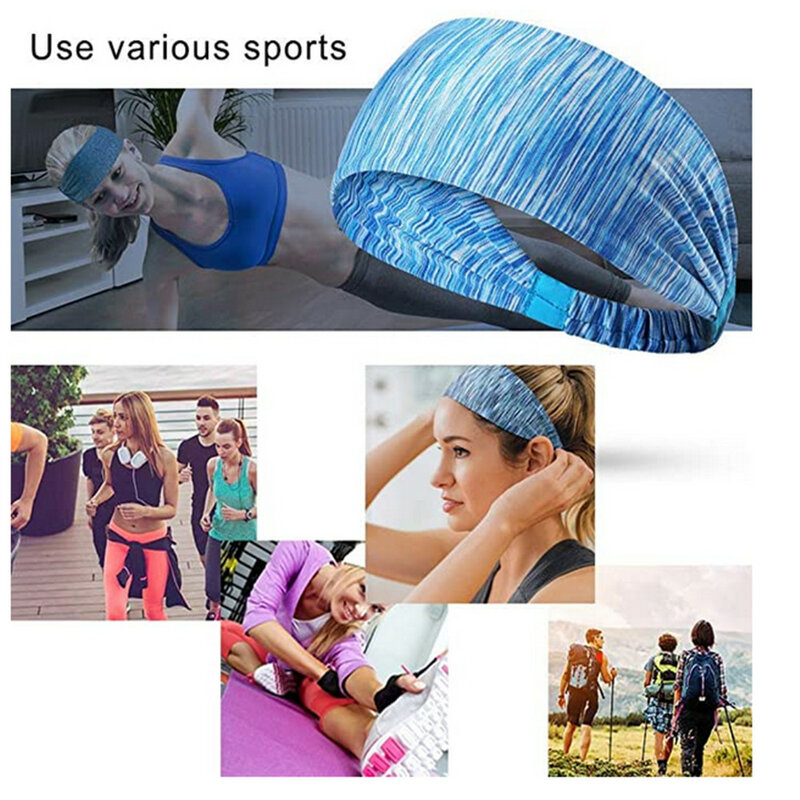 Faixa de cabeça durável e antiderrapante, para esportes ao ar livre, malhação, yoga, corrida, exercícios