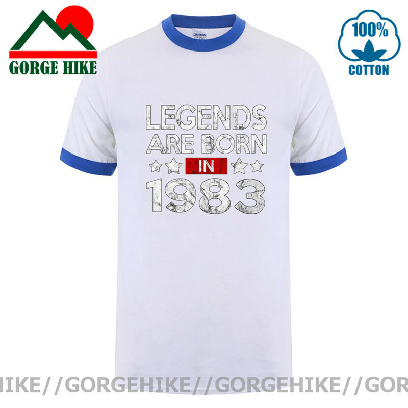 GorgeHike-camisetas Vintage Legends are Born in 1983 para hombre, camiseta Retro hecha en 1983, ropa de los 80, camiseta de cumpleaños, camisetas Hipster