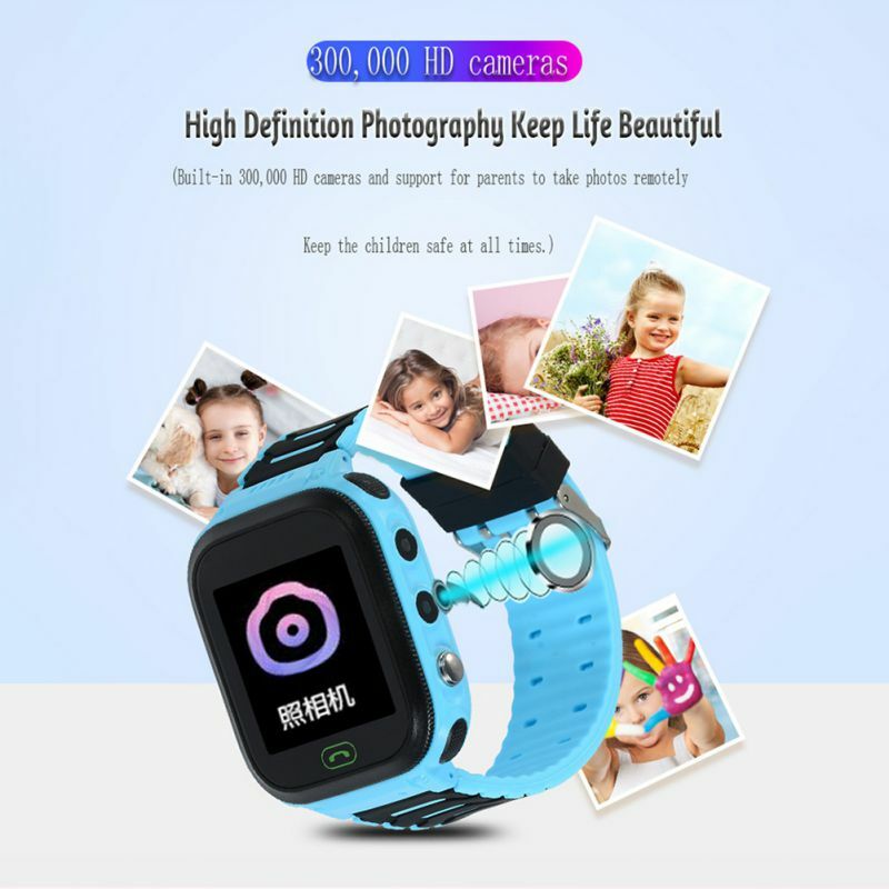 Kids Smartwatch Waterproof LBS Wristwatches With SOS Camera Alarm Clock 1.44 HD Screen Games For 3-12 Year Old Boys Girls Gift