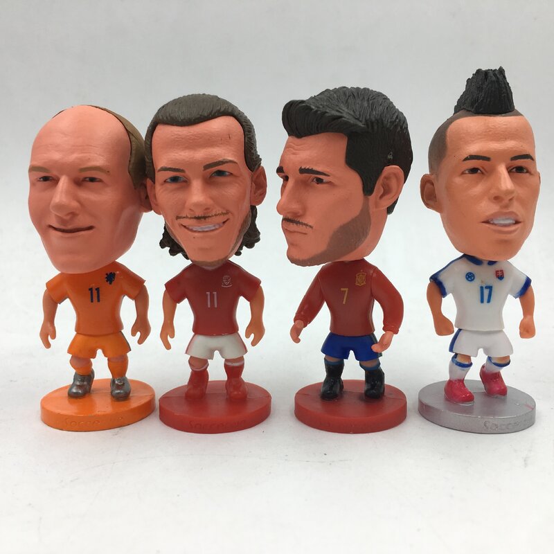 Muñecas de 6,5 cm de altura, figura de resina de 2,5 pulgadas, C.Ronaldo, Neymar, Robben, Beckham
