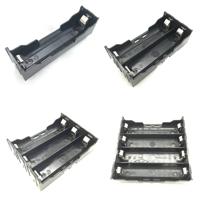 Caja de batería con PIN para 1, 2, 3, 4, 18650, color negro, 1 Uds.