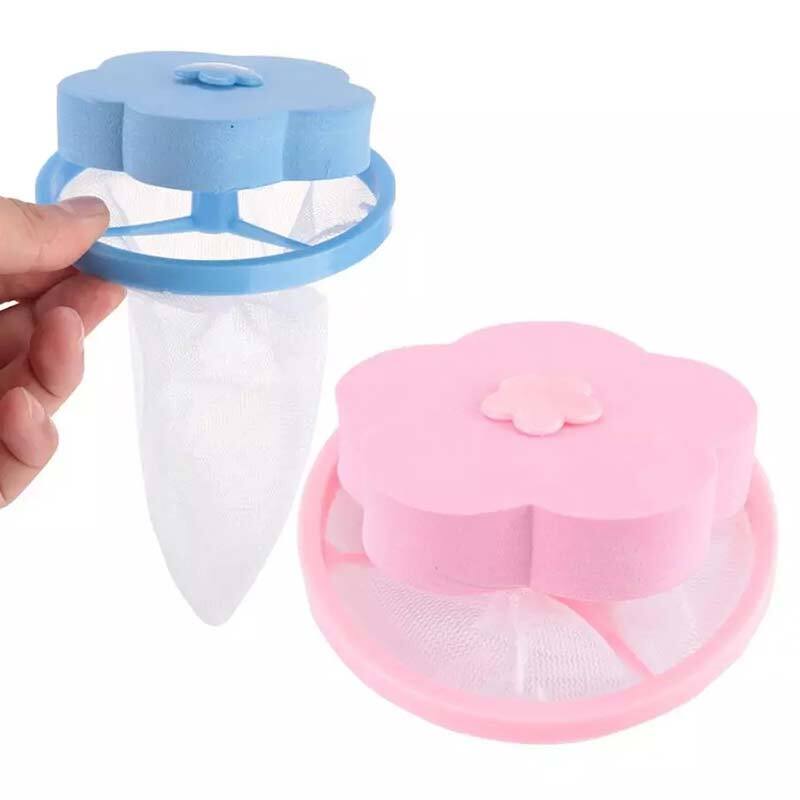 4PCS Reusable Washing Machine Accessories Filter Bag Floating Pet Fur Hair Catcher Laundry Cleaning Mesh Bag Dirty Fiber Collect