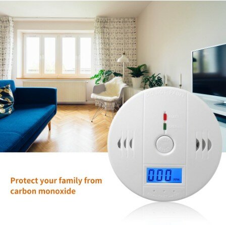 Sensores de monóxido de carbono de CO LCD independiente, alarma de seguridad, protección contra incendios, Detector de intoxicación por carbono