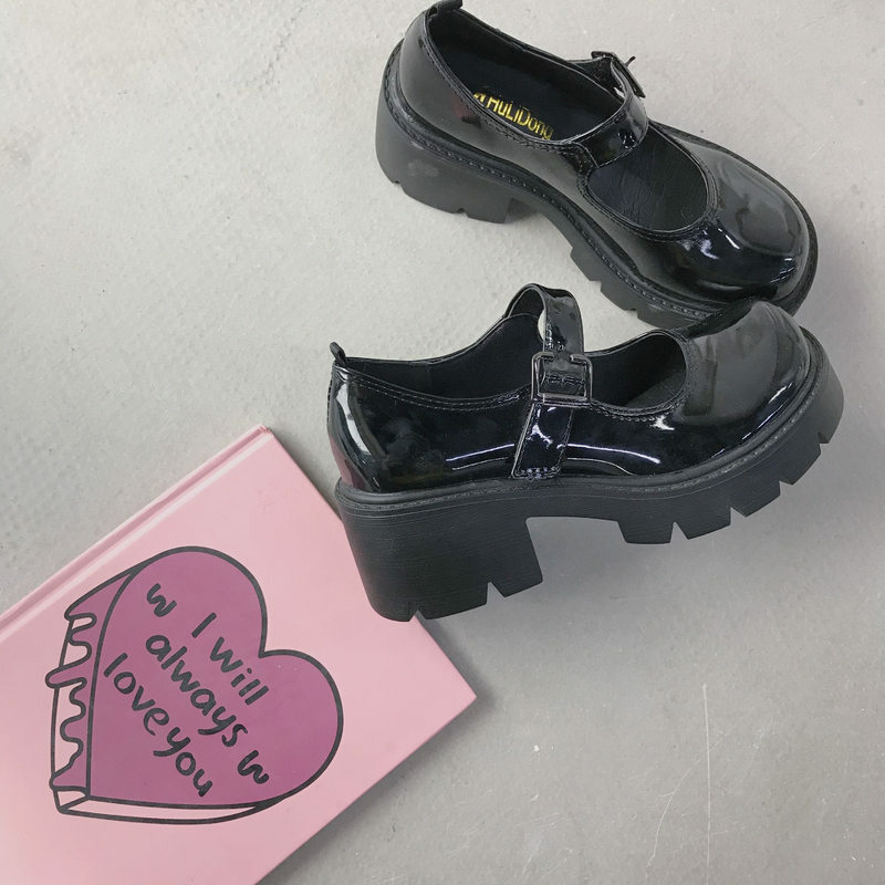Zapatos de plataforma harajuku con cuña para mujer, zapatillas informales de punta redonda para exteriores, zapatos de fiesta para estudiantes, Otoño, 2021