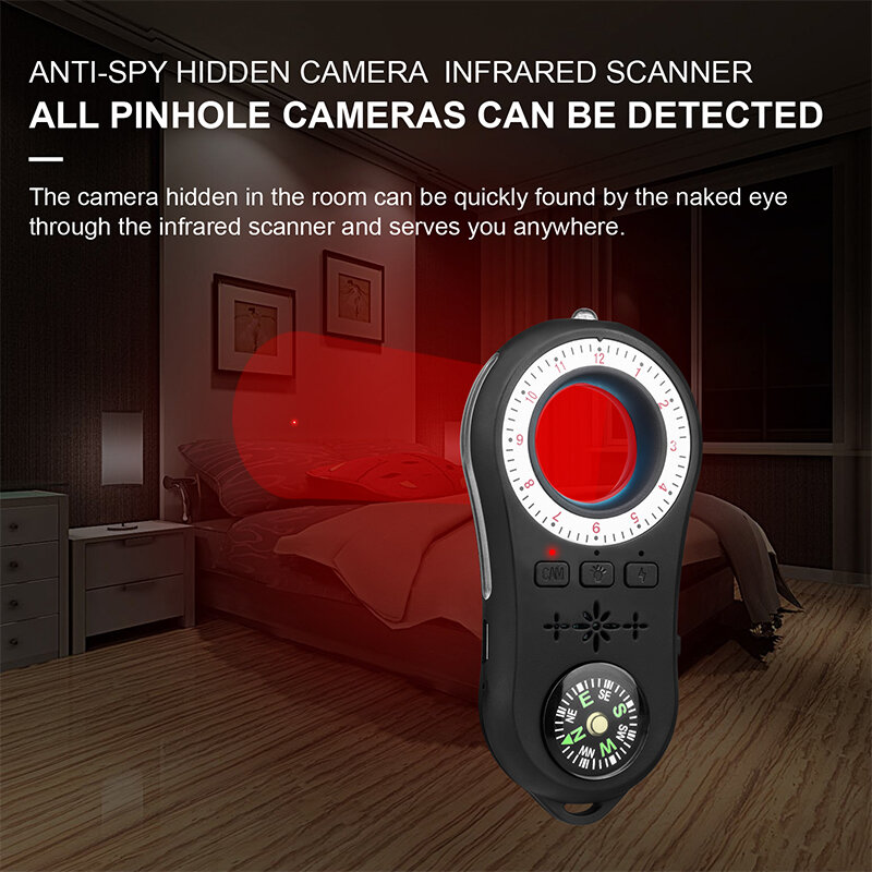 Détecteur de caméra Espion cachée, Gadgets d'espionnage, dispositif de recherche de caméra Espion, Scanner sans fil, capteur Anti-Thef Portable