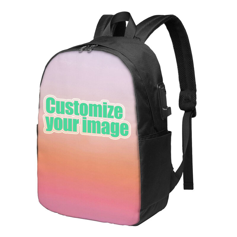 Noisydesigns personalizado masculino usb mochila 17in moda multifunction carregamento portátil mochilas anti-roubo saco de escola para homens