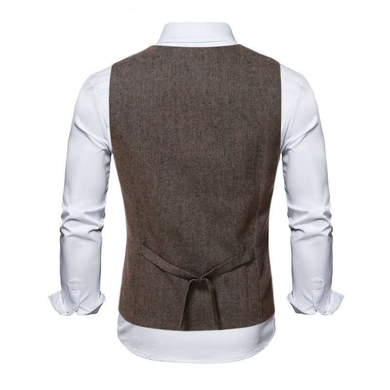Nieuwe Collectie Heren Vest Visgraat Single-Breasted Jasje J Mens Slim Fit Wol Blazer