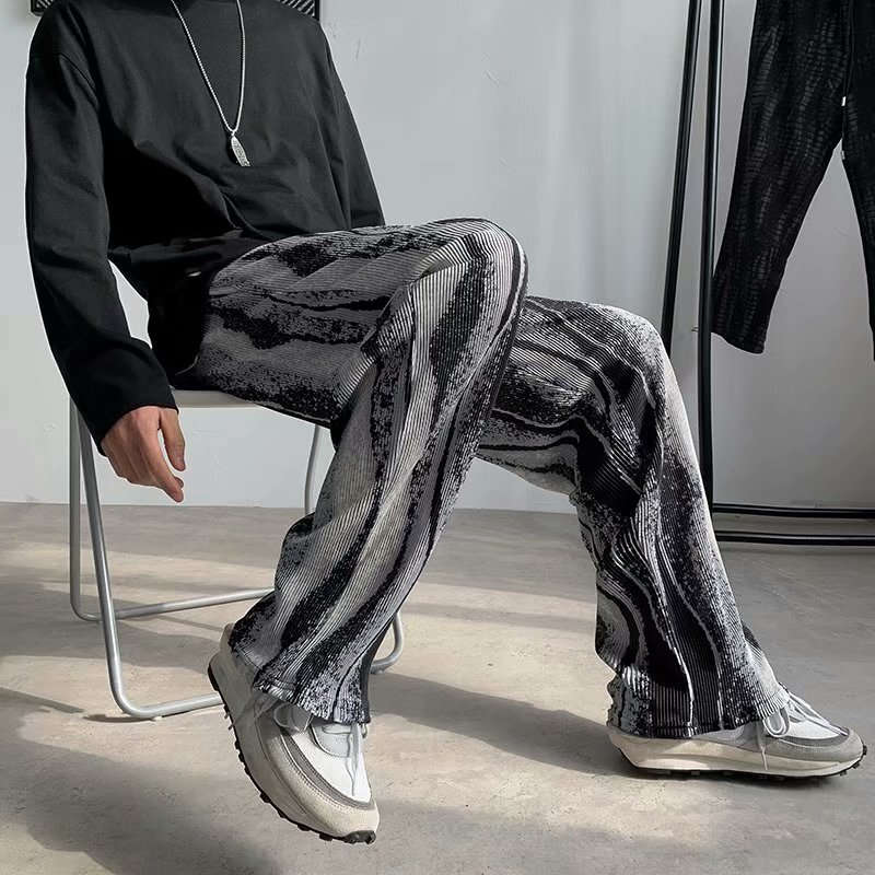 Pantalones harem pantalones cargo para hombre Pantalones hombres pantalones de anime apilado pantalones de chándal de los hombres ropa informal japonesa hombres streetwear