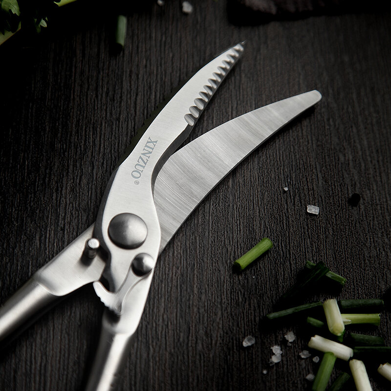 XINZUO مقص المطبخ 4Cr14N الفولاذ المقاوم للصدأ سكاكين المطبخ العلامة التجارية دائم شارب القص قطع الدجاج الدواجن الأسماك اللحوم الخضروات