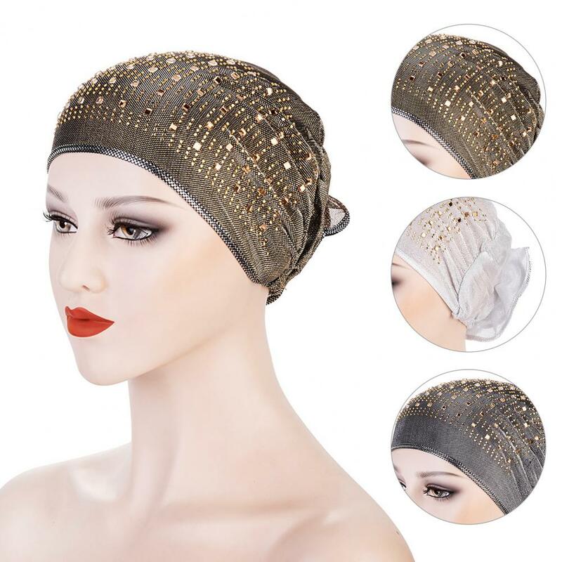 Excellent Head Wrap Delicate Skin-Touch Big Flower Women Sleep Hat  Headscarf Cap    Sleep Beanie