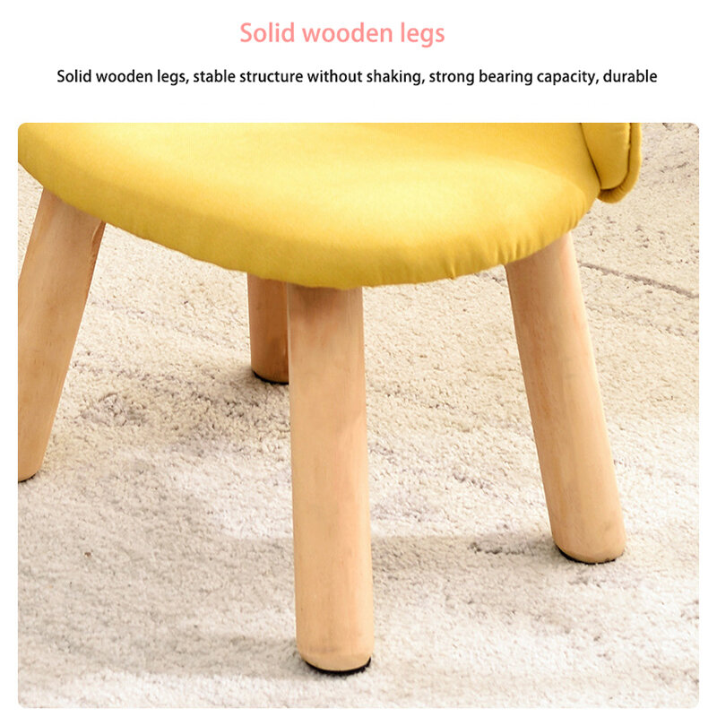 Silla con respaldo brillante para niños, taburete multifuncional de madera maciza para cambiar zapatos, silla creativa para el hogar, sujetool