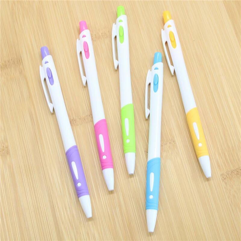3 Pc stylo à bille en plastique pressé stylo à bille tige blanche
