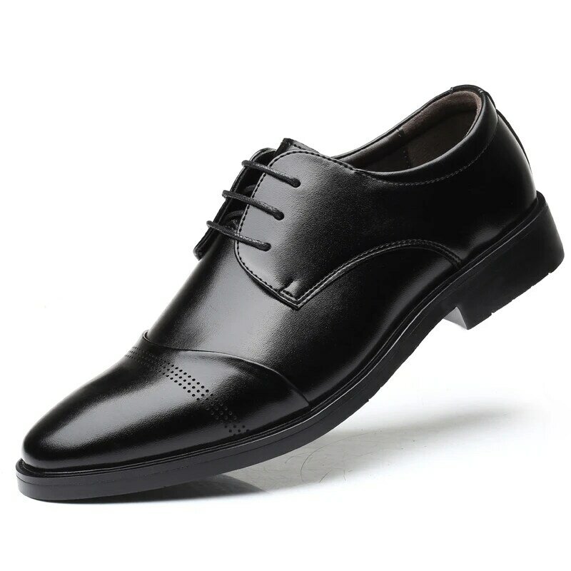 High Quality Big Size Casual Shoes Men Hot Sale Breathable Fashion Men Casual Shoes Dress Career Business Casual Men Shoes Black