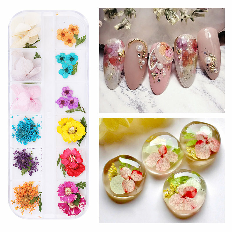 23 estilos acessórios de resina decoração com resina glitter, lantejoulas, flor seca para diy jóias fazendo artesanato lodo filler arte do prego