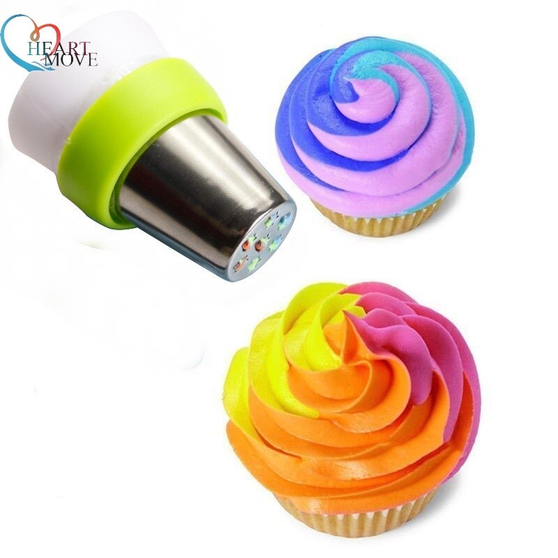 Acoplador de três cores para decoração de cupcake, acoplador de três cores, adaptador de boca, 9188
