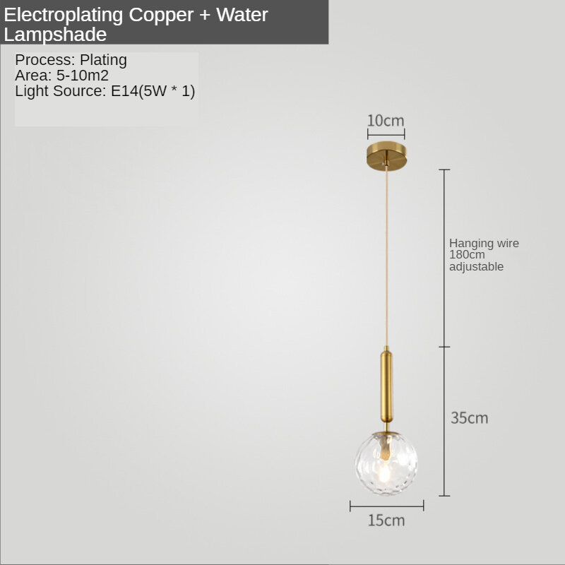 Thpensai-lámpara colgante de globo moderno, luces colgantes para dormitorio, bar, accesorios de iluminación colgantes