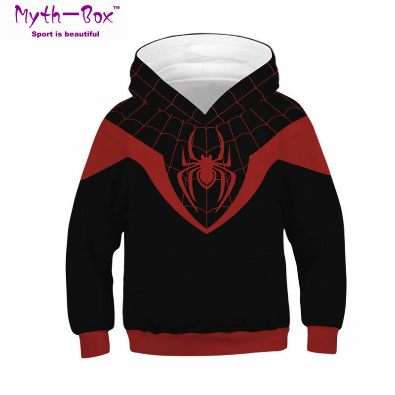 Autumn Winter Children's Hoodies Spider Superhero's Coat Kids Sweatshirt Junior Child Teen Hoody Tops 5-14y Boy's Hooded Sweater