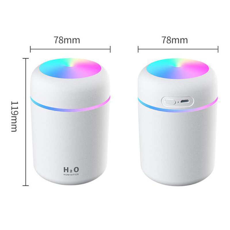 300ml Car Electric Air Humidifier Air Freshener Oil Diffuser Fragrance Aroma Humidifier Auto Shut-off USB for Car Home Office
