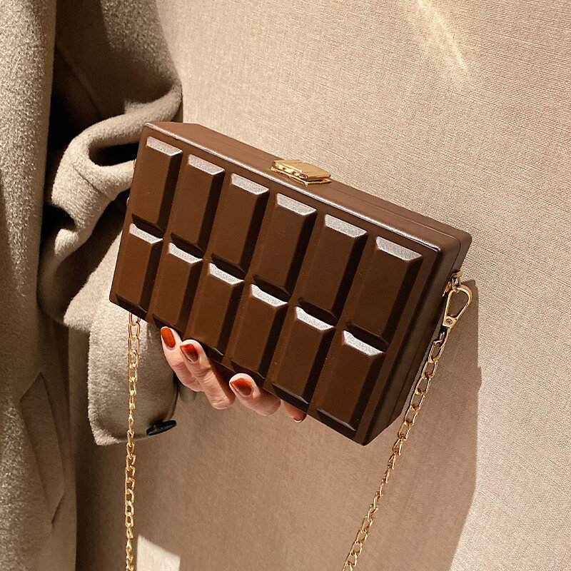 Квадратный мини-кошелек 2021, модный новый высококачественный кожаный женский дизайнерский кошелек на цепочке, сумка-мессенджер на плечо, ко...