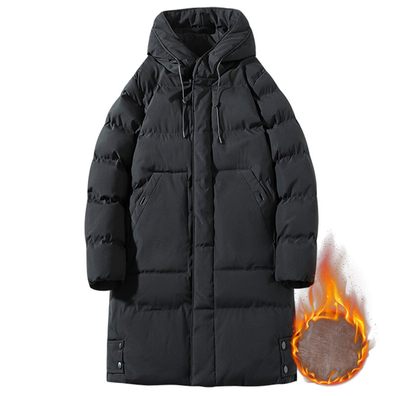 신제품 브랜드 뉴 겨울 롱 플리스 파카 코트 남성용, 따뜻한 재킷, 7XL 8XL, 대형 후드 윈드브레이커, 두꺼운 캐주얼 보온 파카, 2021