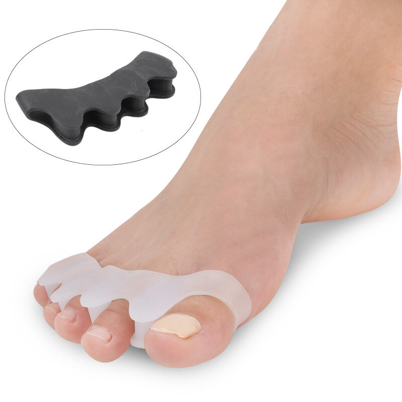 1 para silikonowy Separator palców stopy nakładające się leczenie rehabilitacyjne Hallux Valgus Separator Orthotic urządzenie pielęgnacja stóp wkładki
