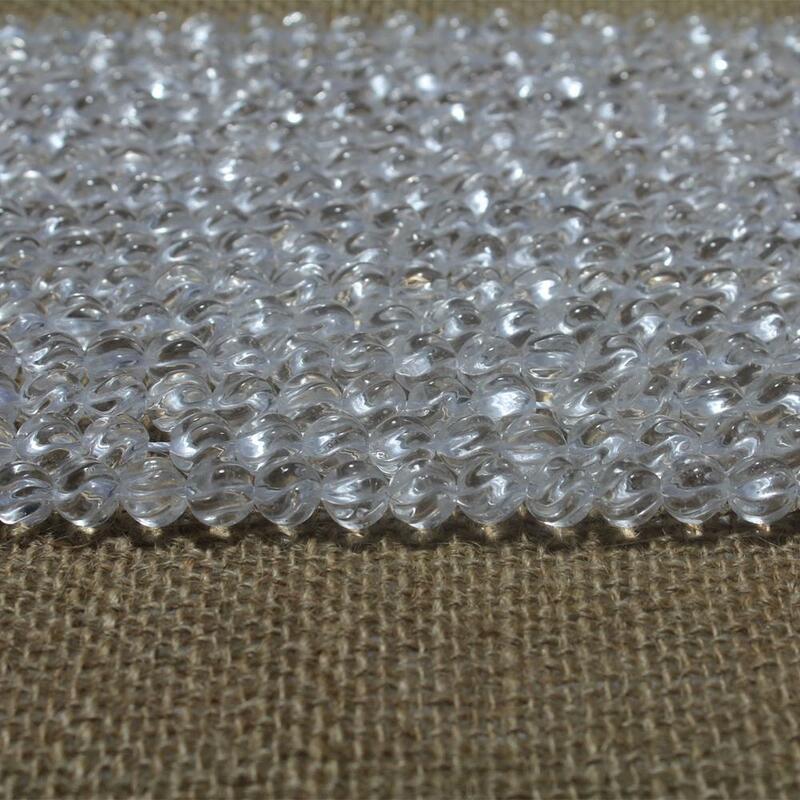 Pietra preziosa di cristallo bianco naturale onda 3D intagliato quarzo trasparente 6 8 10 12mm accessori perline rotonde per bracciale collana gioielli fai da te