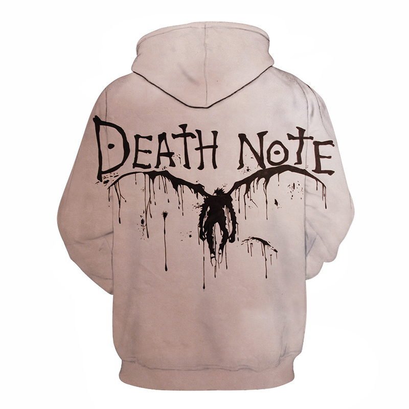 2022ใหม่ Death Note Hoodies Casual Mens เสื้อ Custom 3D พิมพ์ฤดูใบไม้ผลิฤดูใบไม้ร่วง Streetwear Hip Hop เสื้อแจ็คเก็ตผู้ชาย