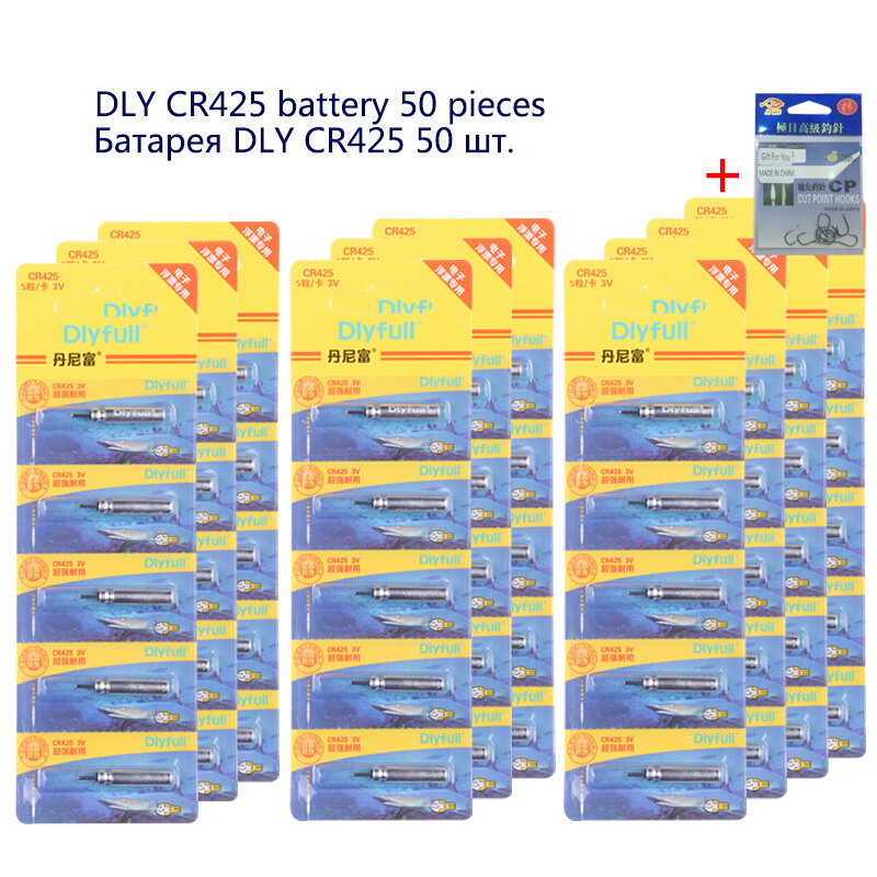낚시 플로트 도구 30/50/100 개/몫 DLY ZH CR425 낚시 플로트 도구 리튬 핀 야간 발광 부표 도구 낚시 태클 액세서리