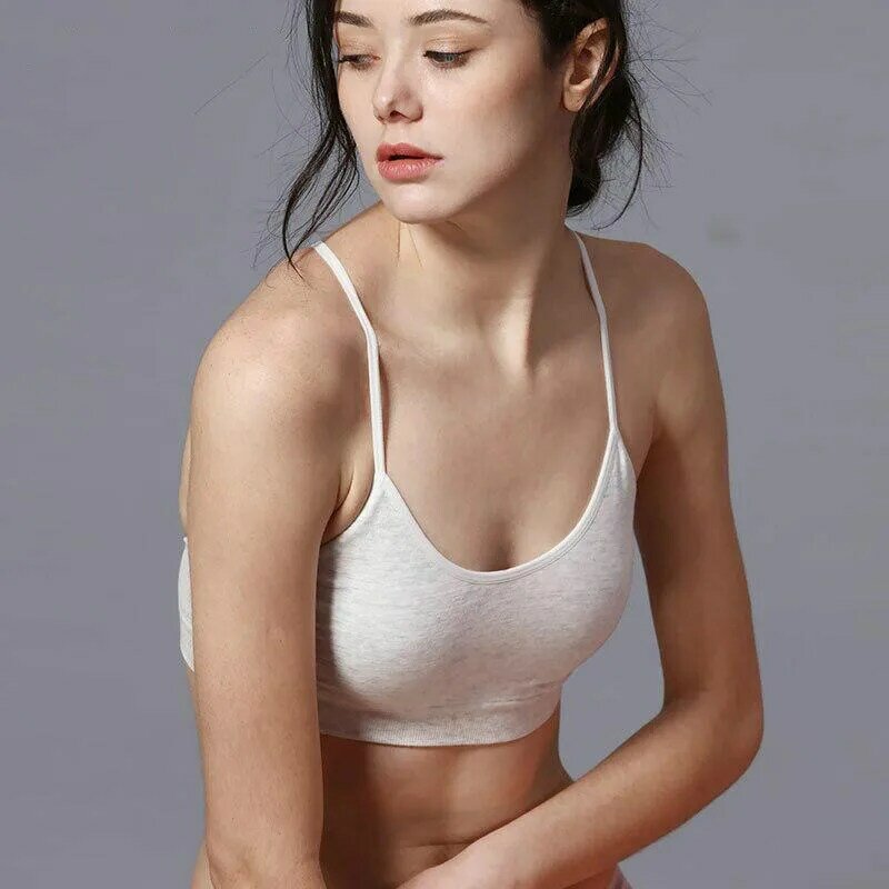 Colete de esportes roupa íntima feminina yoga à prova de colisão modelador fitness corrida sem anel de aço confortável embelfu