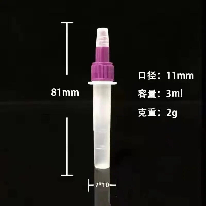 50 Stuks 3Ml Supply Test Reagens Fles Wegwerp Behoud Oplossing Extractie Buis Extractie Buis Druppelflesje