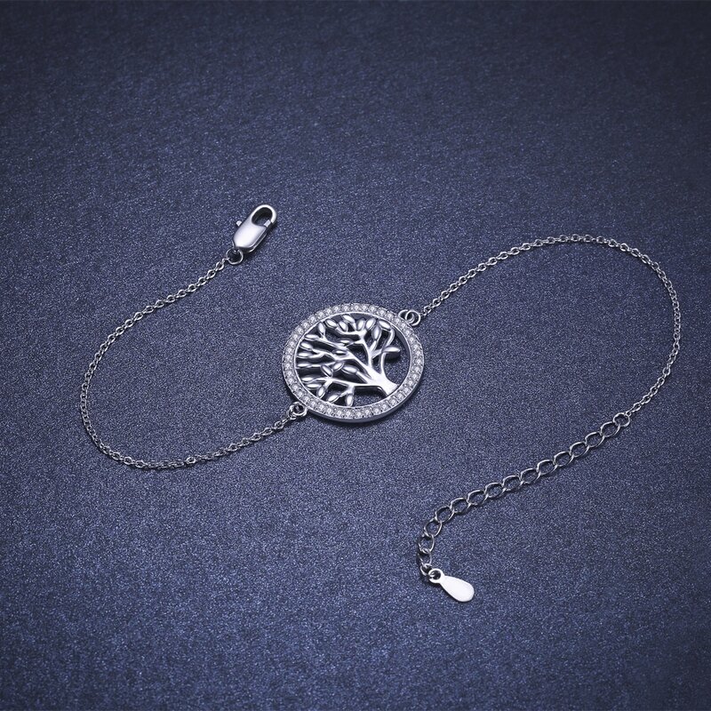 Sodrov-pulsera de plata de ley 925 con diseño de árbol de la vida para mujer, brazalete de la suerte, abalorio de 20mm, joyería 925