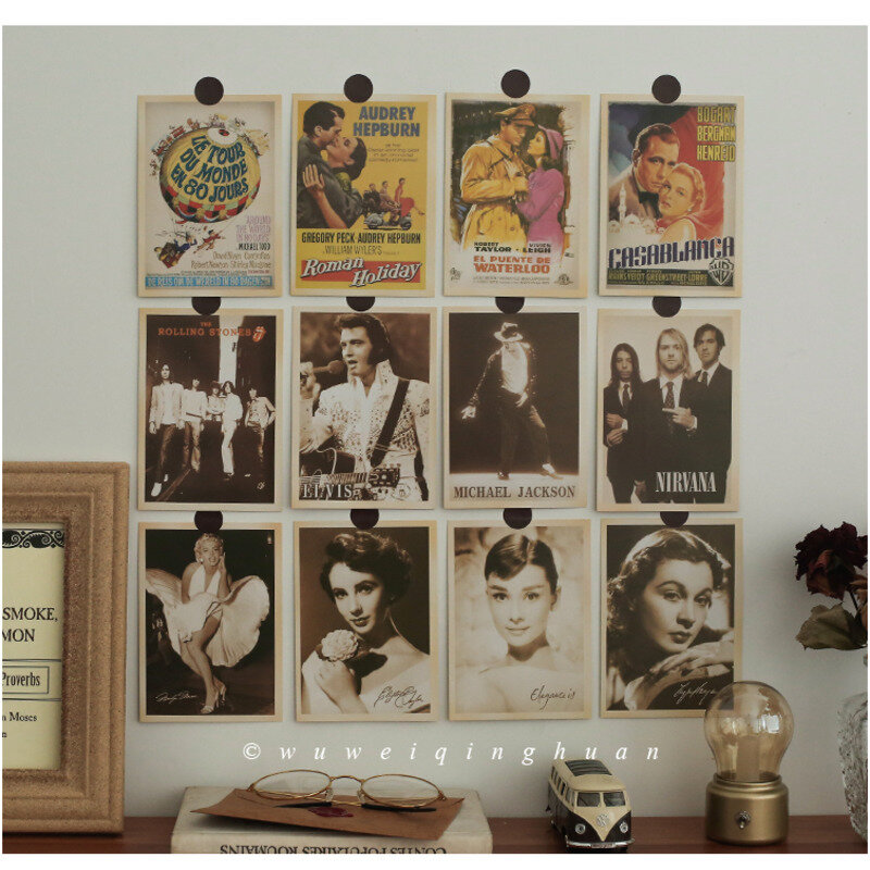 Postales de fotos antiguas Retro, película clásica, álbum de Lechería, decoración de pared, póster Vintage, tarjeta coleccionable, regalo de papelería, 32 Uds.