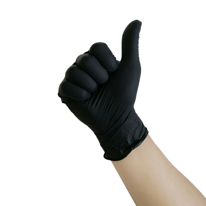 100 шт., нитриловые одноразовые латексные перчатки