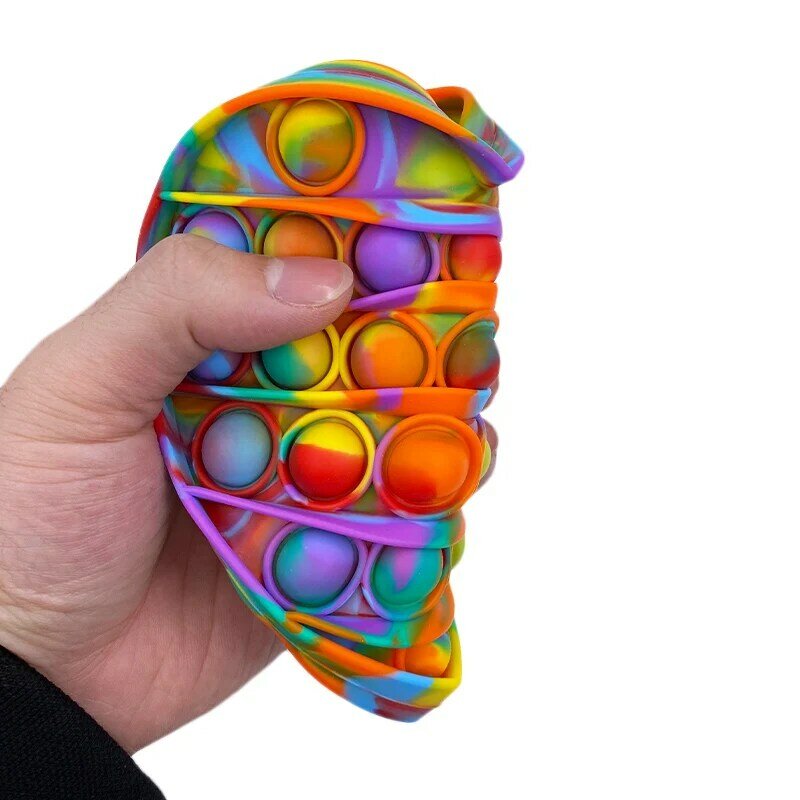 Fidget reliver estresse brinquedos arco-íris empurrar bolha antiestresse brinquedos sensoriais brinquedo para aliviar o autismo frete grátis