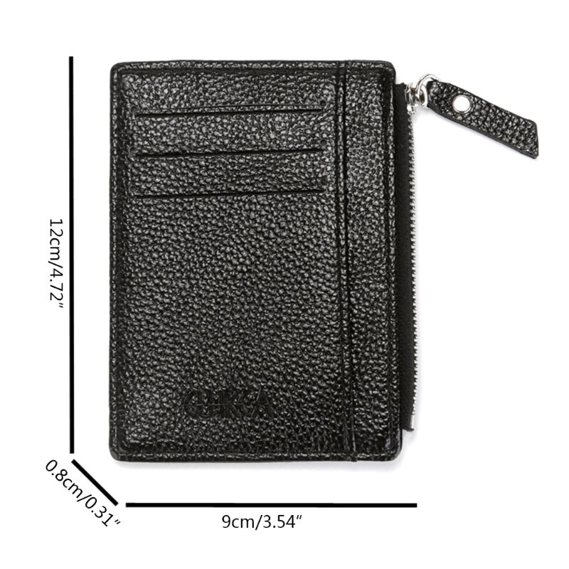 Mode Unisex Kleine Pu Lederen Portemonnee Portemonnee Credit Card Holder Business Verandering Pocket Case