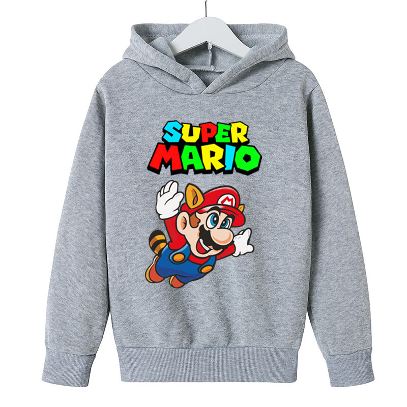 Mantel der kinder Mario Bros Hoodie Mode Casual Super Jungen Mädchen Pop es Anime Kleidung Tops Kind Pullover Geschenk für kinder
