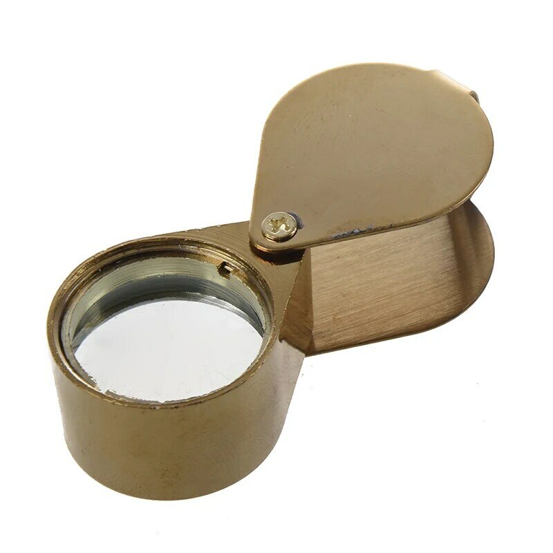 30X 21mm Jewelry Magnifying Glass Loupe Magnifier--Golden