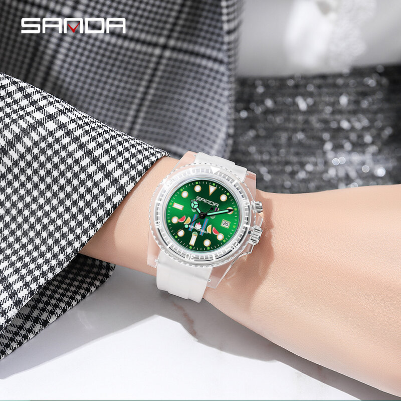 Роскошные женские кварцевые часы, светящиеся водонепроницаемые спортивные часы с подсветкой для женщин, белые кварцевые наручные часы, муж...