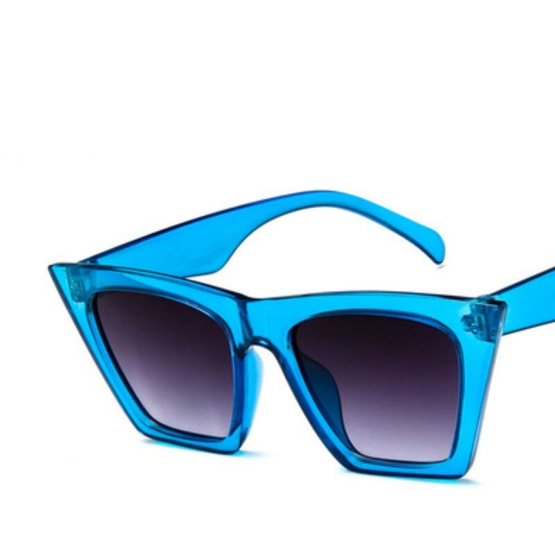2020 new brand sunglasses Square glasses  Personalized cat eyes Colorful sunglasses trend versatile sunglasses uv400 curtain