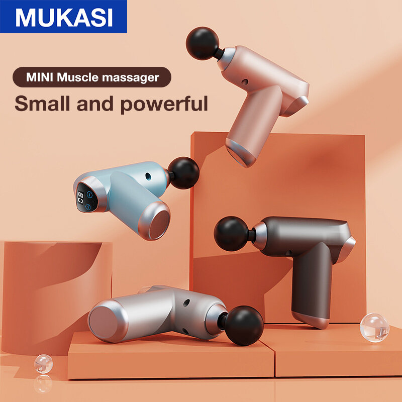 MUKASI – pistolet de Massage LCD, 32 vitesses, pour les tissus profonds du cou, du dos et du corps, masseur, Relaxation, soulagement de la douleur