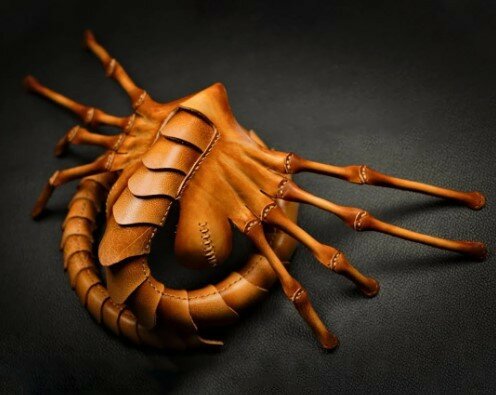 2020 Halloween Horror Prop Rubber Scary Half Face Facehugger Scorpion Mask Scary Scorpion Mask Scary Scorpion Mask