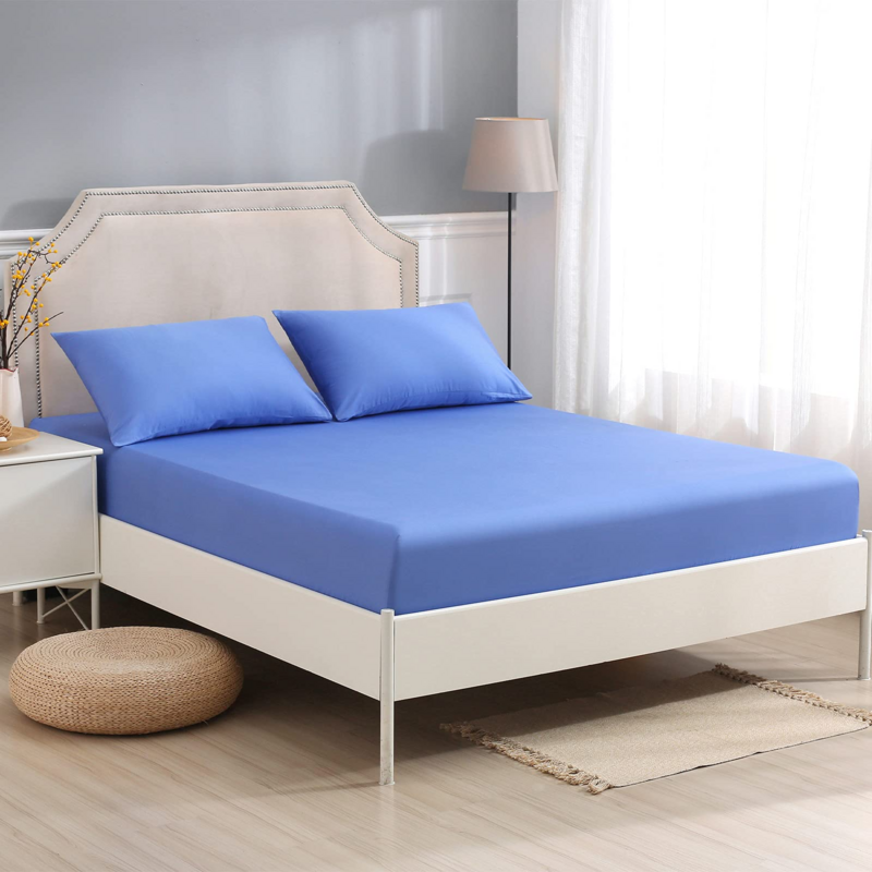 ZonLi-juego de sábanas de 4 piezas para cama, cubierta de tela suave de microfibra, resistente a la decoloración, para dormitorio