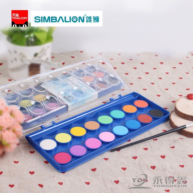 WCC16 powder, watercolor, -16 color, student stationery, watercolor powder cake.