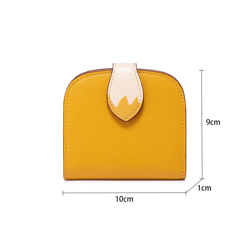 Wallet for Women Fashion High Quality PU Leather Female Coin Purse Cartoon Fox Tail Buckle Girl Wallet Cute Lady Card Holder