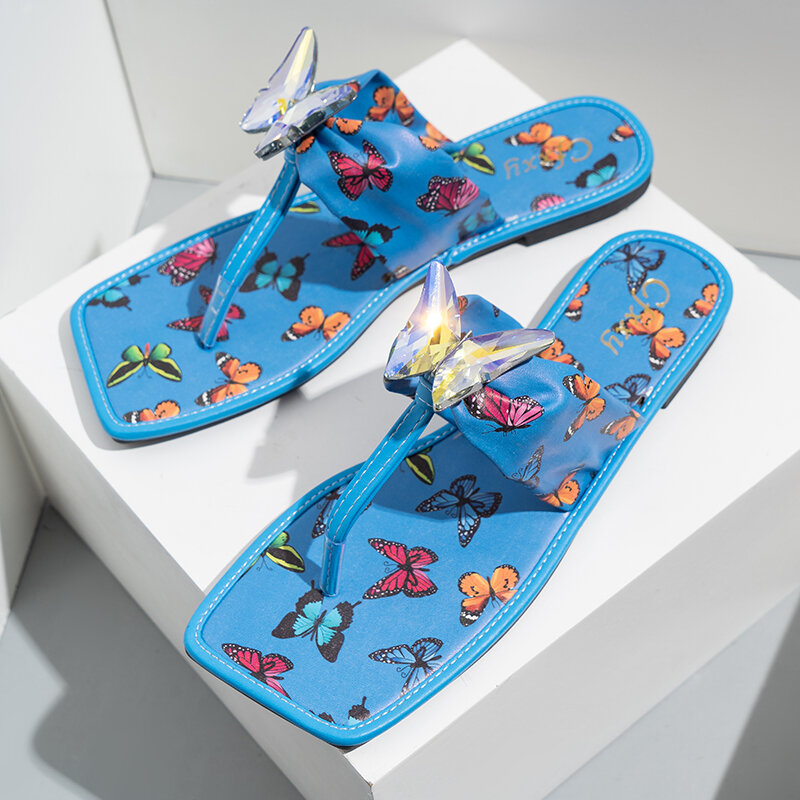 Sandales de luxe pour femmes, pantoufles d'été, tongs de plage à enfiler, pour la maison, 2021