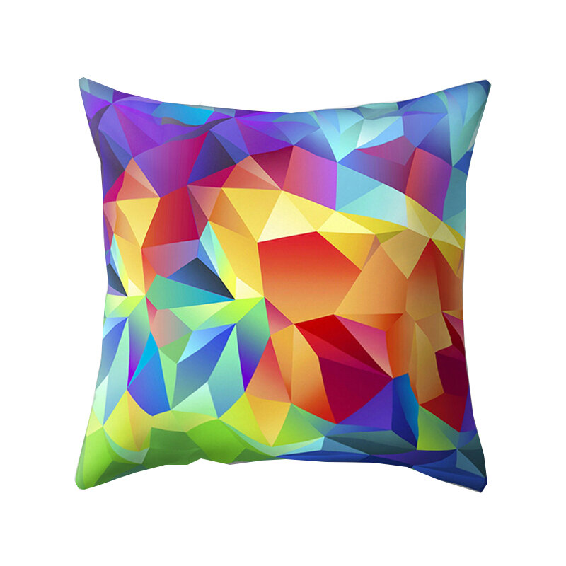 45*45cm arco-íris fronha colorido geométrico pilow cobre capa de almofada decoração para casa para o sofá do carro lance travesseiro capas
